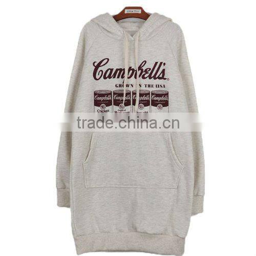Women Casual Long Pattern Thicken Fleeces Hoodies