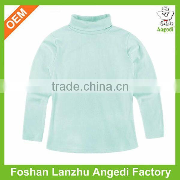 new kids loose fit cotton long sleeve basic turtleneck t shirt wholesale high collar t-shirts