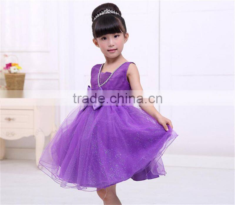 MGOO Brand Design Girl White Party Dress Kids Princess Elegant Bow Dress Organza Autumn Girl Dress S604