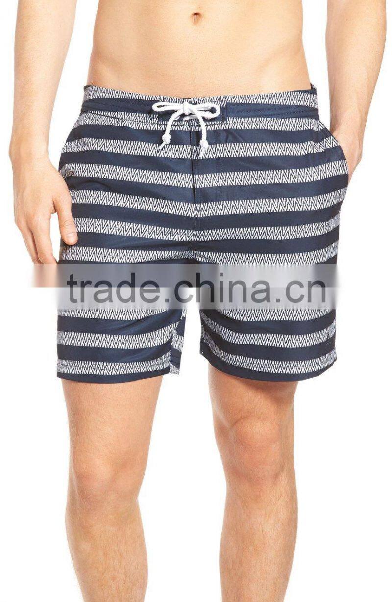 Custom Made Pattern Stripe Volley Swim Trunks Global Appeal Adult Swim Shorts Boy's Swim Trunks With Care Label