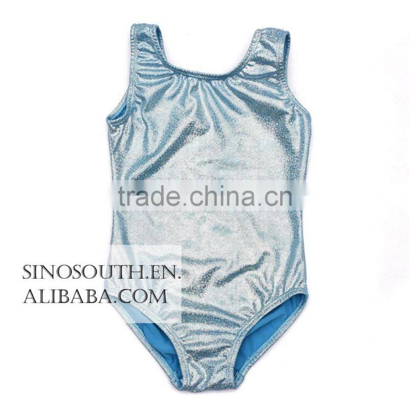 2017 New arrival thong gymnastics leotard fabric Shiny Leotards for girls
