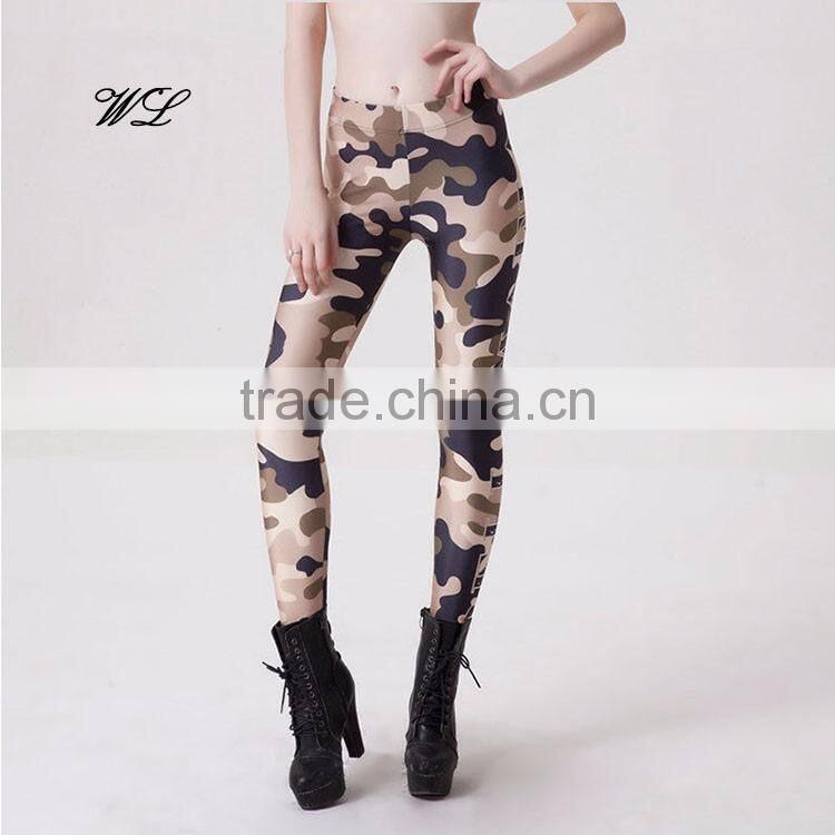 Summer new design womens fitness leggings women camouflage high waist skiny stretch sports pants