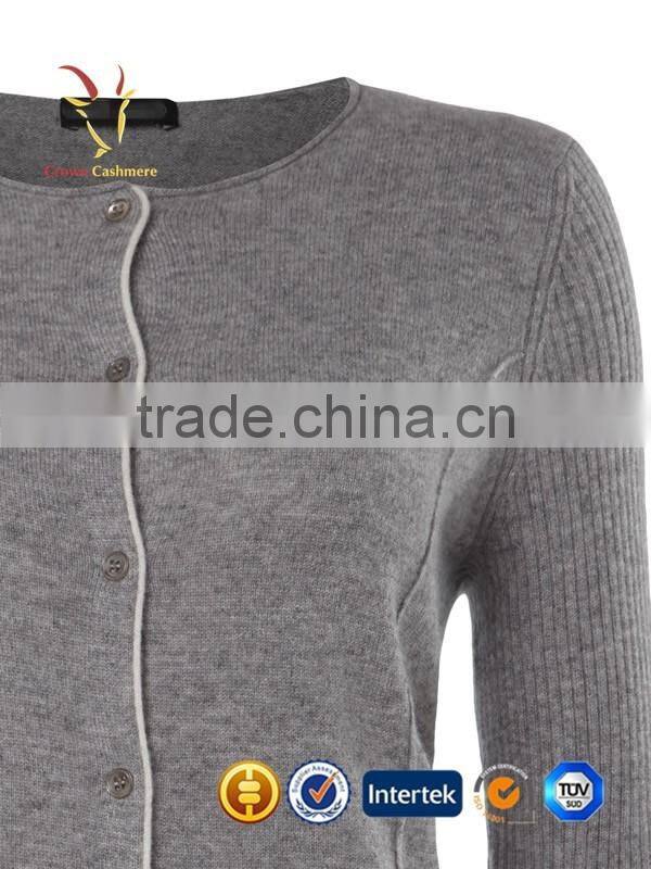 OEM Service Cotton Pure Cashmere Cardigan Lady Sale