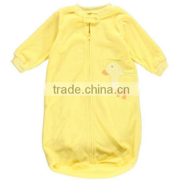 China alibaba applique wearable cotton wholesale animal baby sleeping bag with sleeves