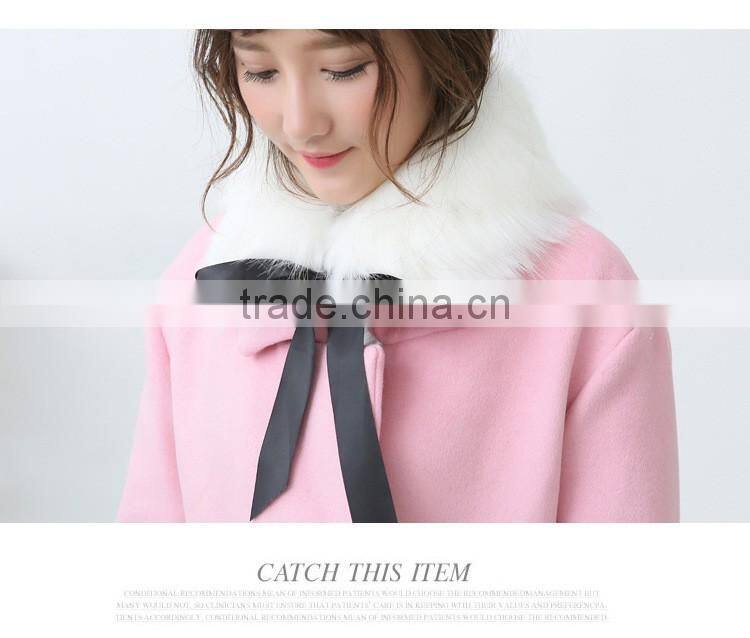 2015 hot sales korea style woman sweety short faux fox collar/scraf for winter coat garment decorations