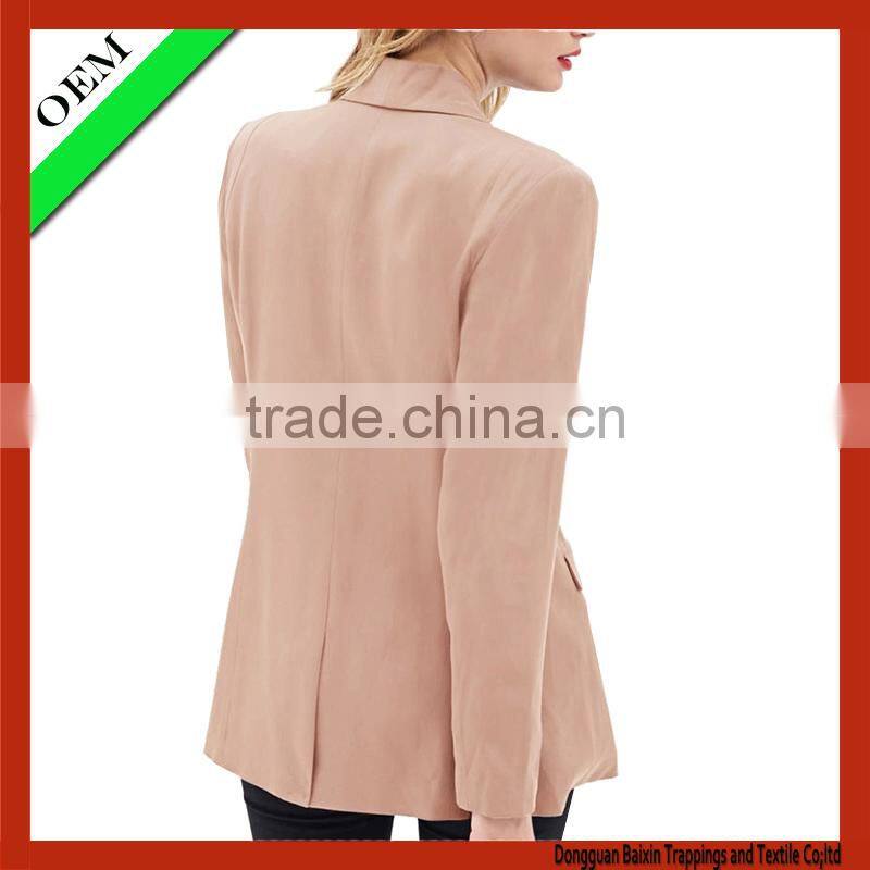 OEM 100% cotton t-shirt fashion women fashion jacket/ women suit jacket