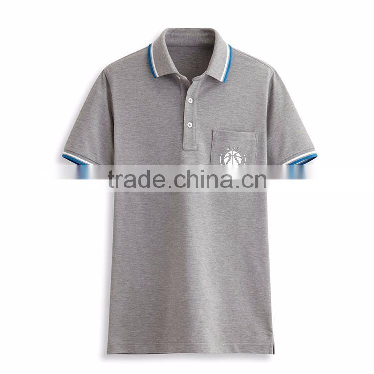 High Quality Pocket Design Custom Collar Combination Free Sample Cotton Golf Polo Shirt