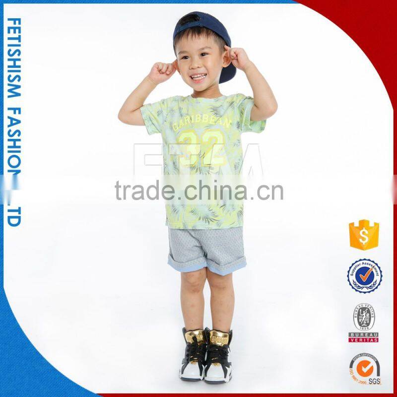 2016 fashion children stylish cartoon boy kids clothes set