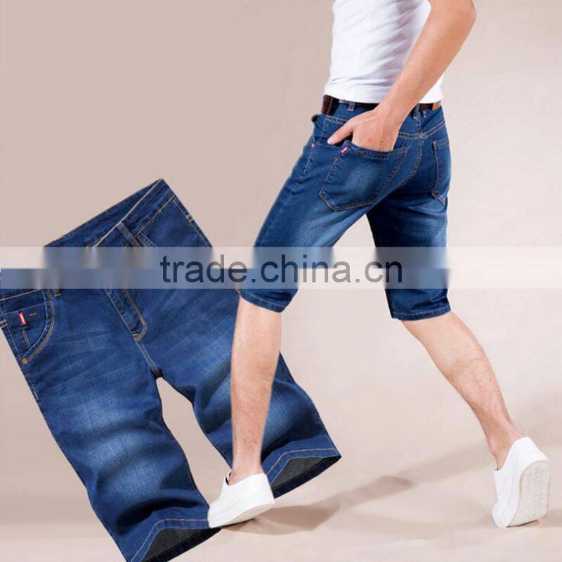 Promotion Price Men Casual Springy Short Jeans Trousers