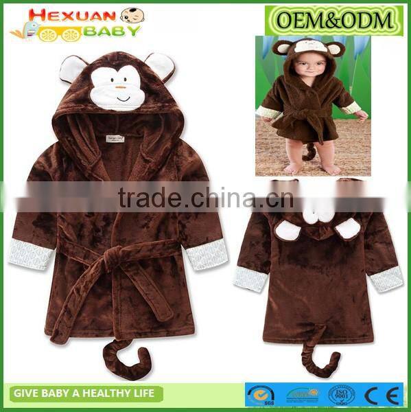factory bath towel robe for kids fleece robe 2017 New OEM