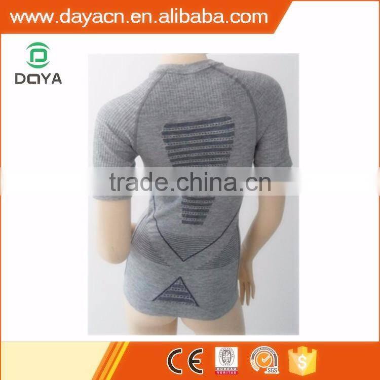 women's fashion T-shirt seamless jacquard hit color fitness T-shirt