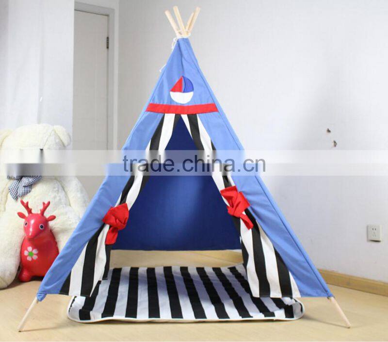 Durable comfortable kids tent camping set, teepee tent