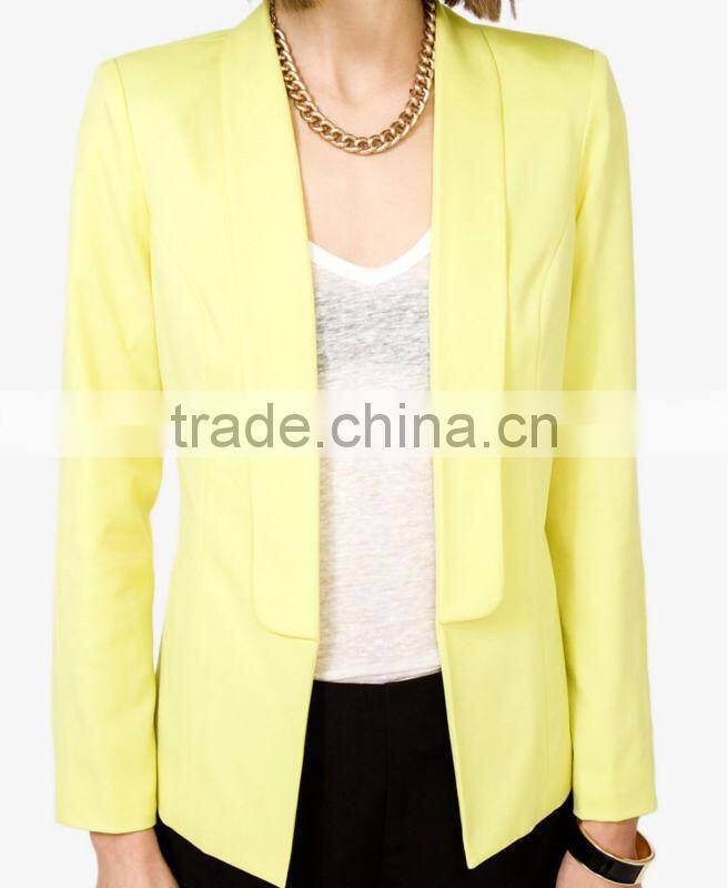 Women Neon Open Blazer