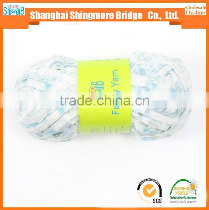 China fancy yarn manufacturer hot wholesale fashion tape yarn for knitting life