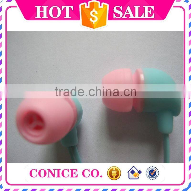 2015 colorful fashion mic in ear stereo earphone for cheap sale