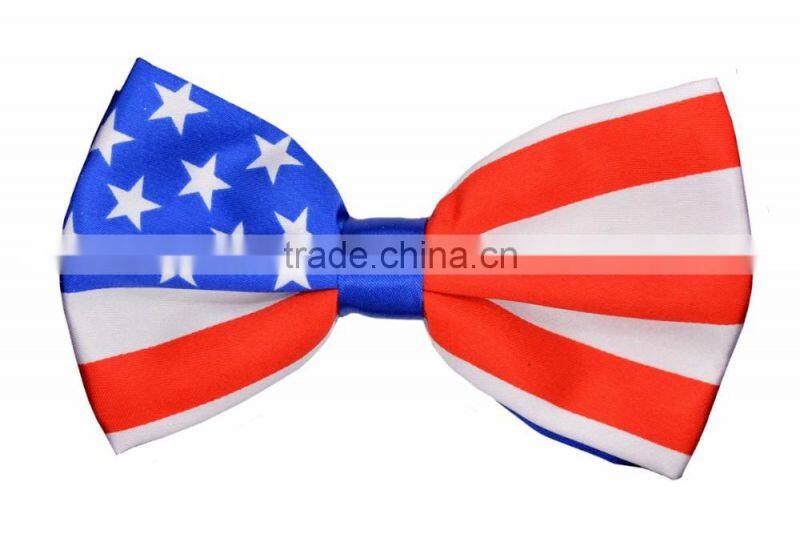Men Women America USA Flag Braces Bowtie Set Adult Bow Tie & Suspender Set