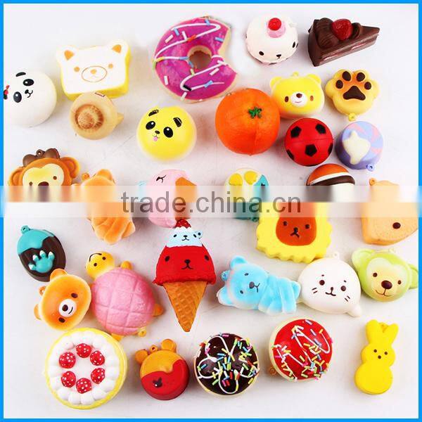 Stress relase squishy Kawaii toys 15pcs/set PU Soft squishy slow rising toys