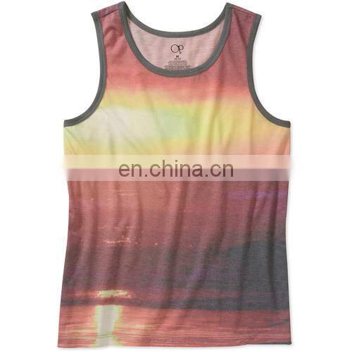 2015 newest design bulk tank top, moisture wicking fashion tank top