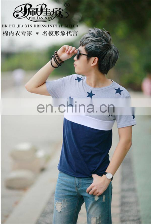 Peijiaxin Latest Design Casual Style with Stars Elongated T shirt