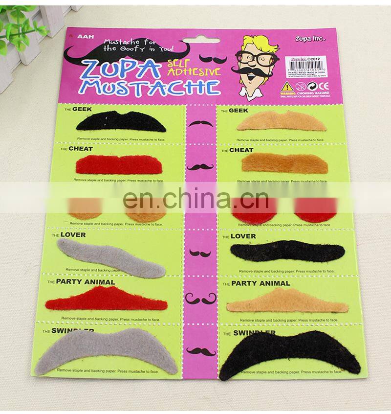 New 12stylish set funny fake mustache