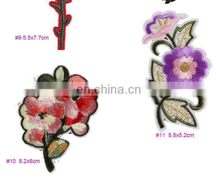 embroidery patch hand rose flower patches embroidery for Women Clothing