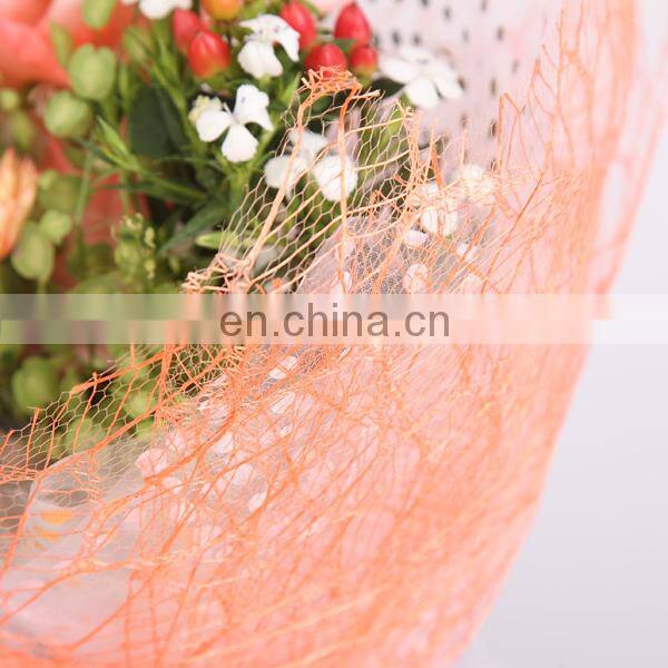 2015 Best Selling Products Bronzing Organza Tolle Flower Wrapper Packing