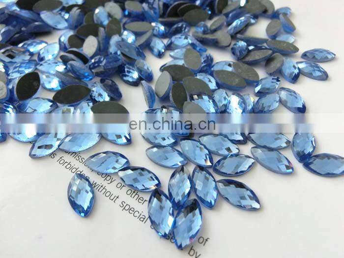 Coffee Flat Back Glass Stones With Silver Foiled For Wholesale