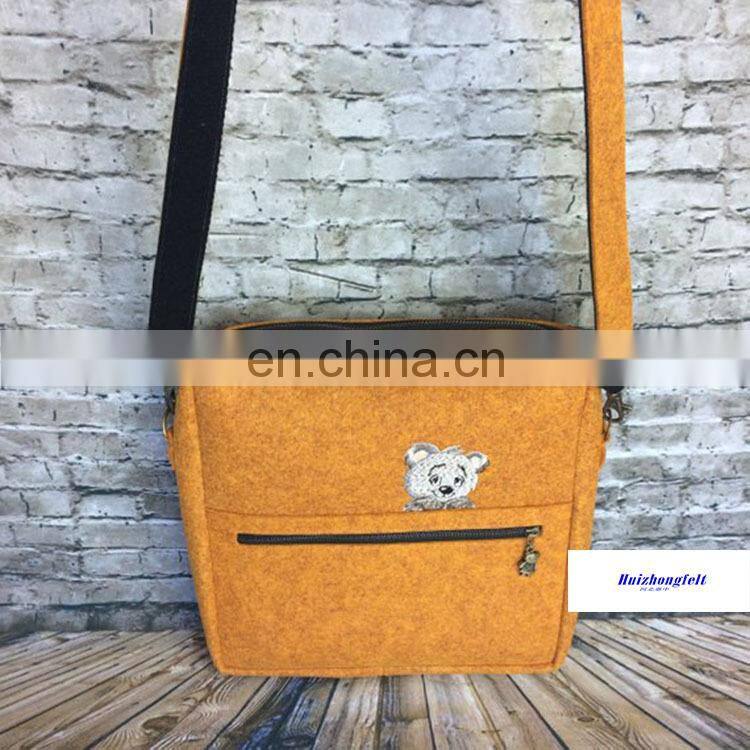 Custom eco-friendly hand made felt tote bag women handbag