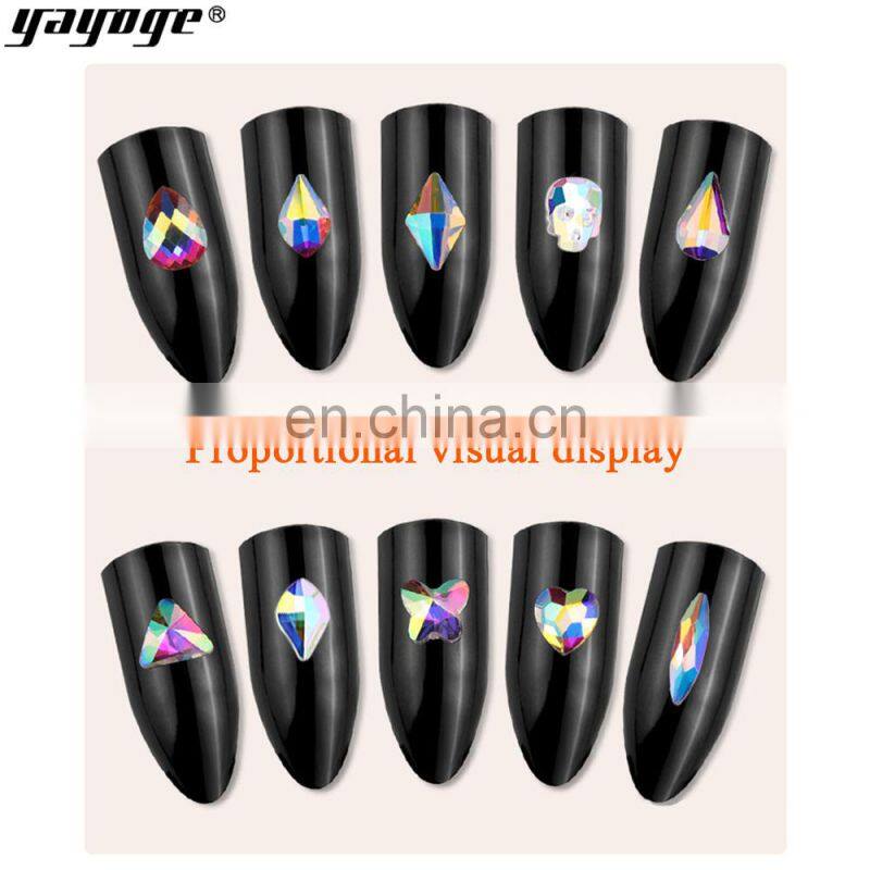 Yayoge Diamond Deb Shape Nail Files Crystal Polish Bottles