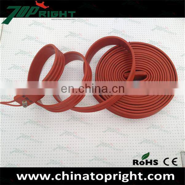 Flexible silicone rubber strip oil barrel heater