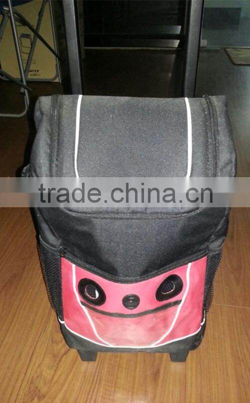 Rolling trolley cooler bag with wheels