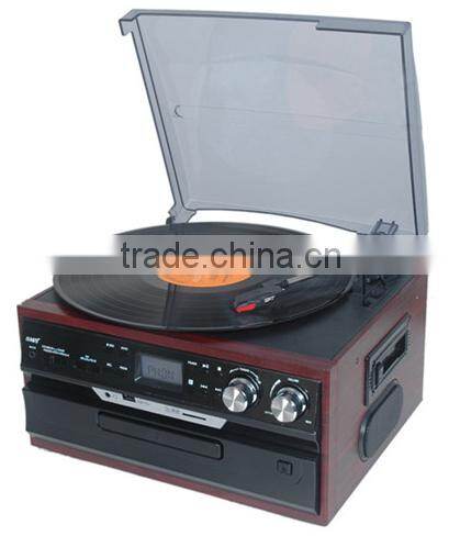 TR-17CD:Turntables with vinyl records player usb record CD AM FM radio cassette