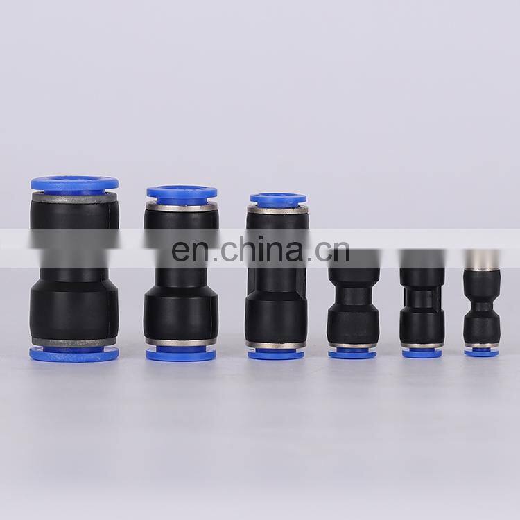 High Quality PG Series PG6/8/10/12/16mm Reducer Connector Straight Quick Push In Pipe Plastic Pneumatic Fitting
