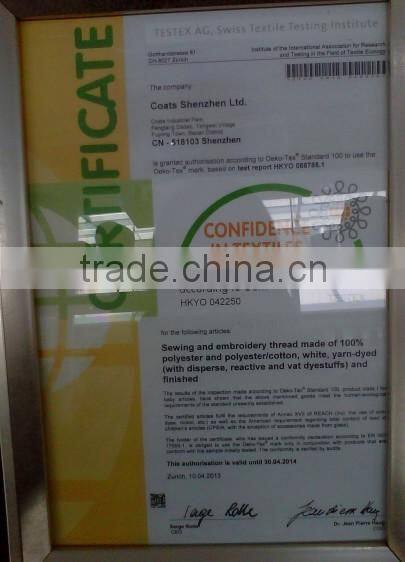 Continuous Filament Polyester Shiny High Strength Durable Sewing Thread