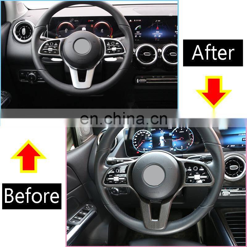 Car Steering Wheel Trim For Mercedes Benz A B C E G Class W177 W247 W205 W213 C257 X253 W167 W463 X247 Interior Car Accessories
