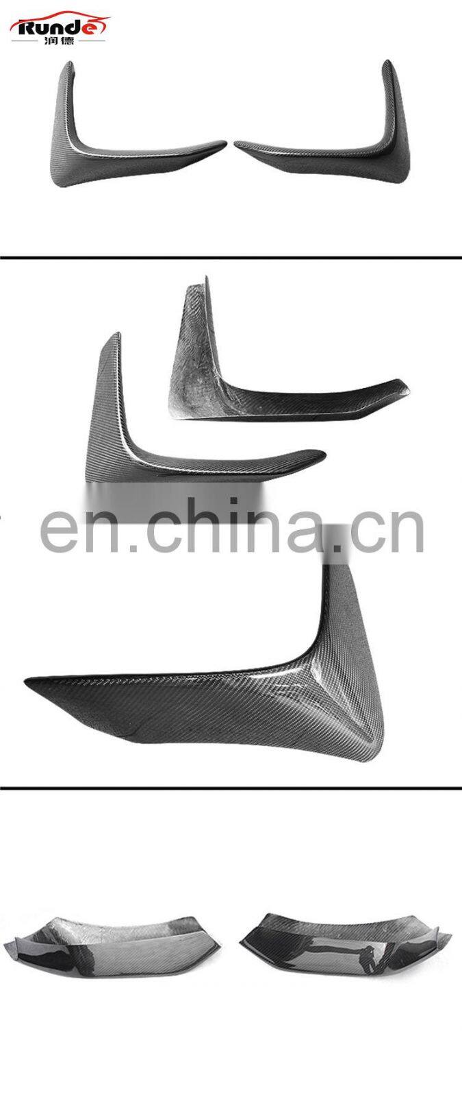 Runde Carbon Fiber Material Car Parts Front Bumper Lip Wrap Angle Suitable For BMW 5 Series F10 F18 Wrap Angle