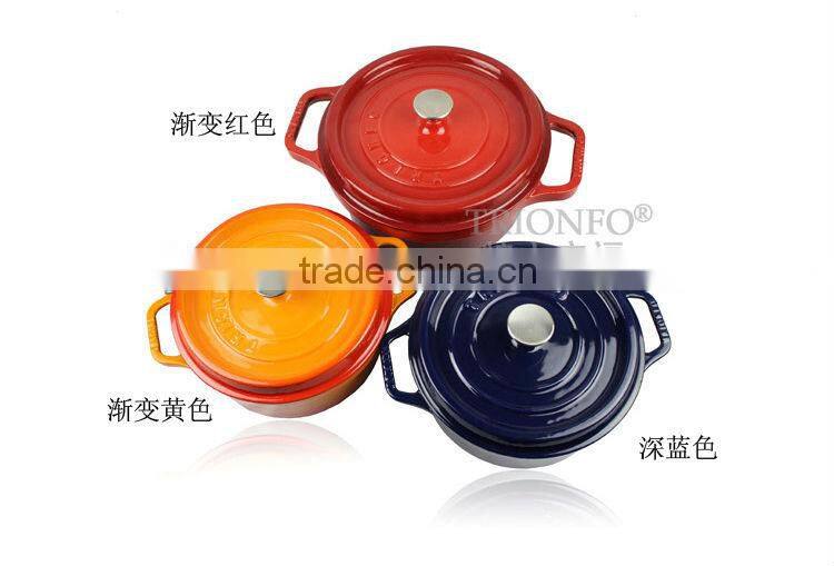 Trionfo blue pot pre-seasoned cast iron cookware enameled casserole hot pot manufacturer china