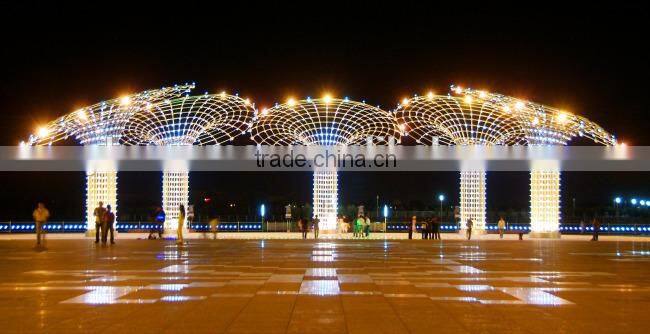 Mushroom light stainless steel sculpture