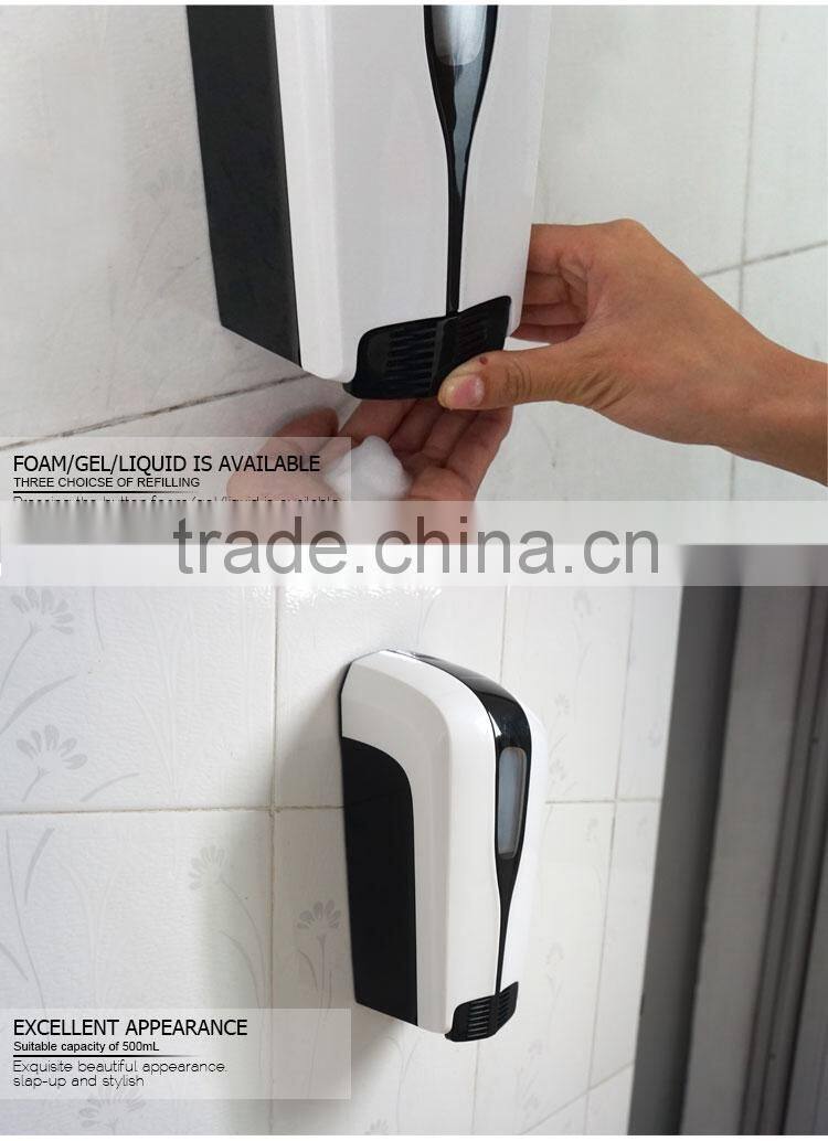 Colorful plastic hand wash liquid dispenser 500ml refill shower head shampoo soap dispenser YK2560