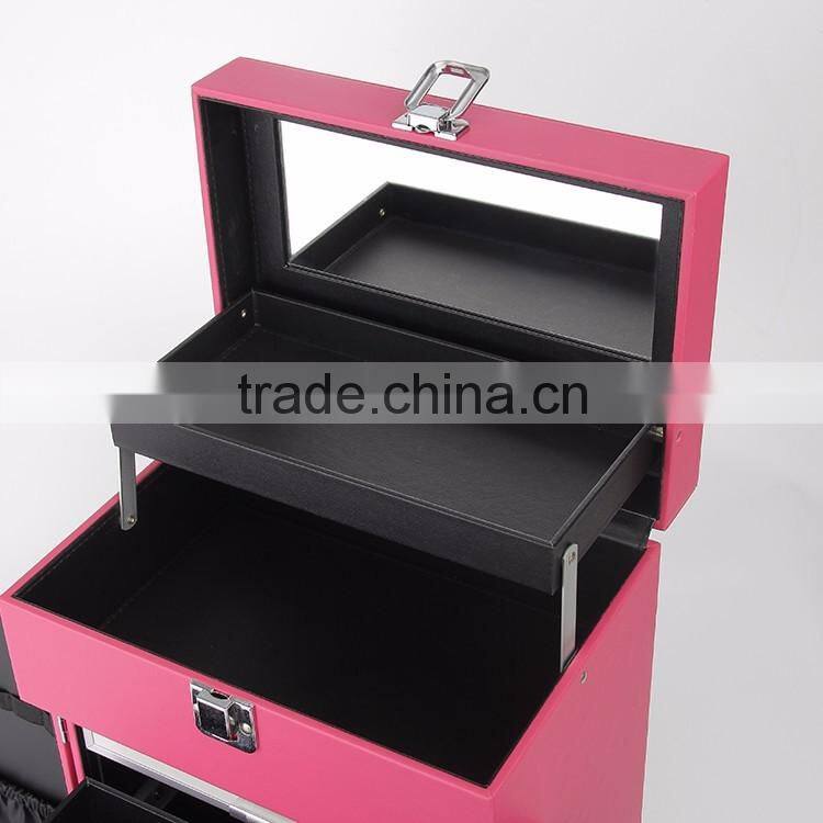wholesale makeup organizer makeup case with mirror