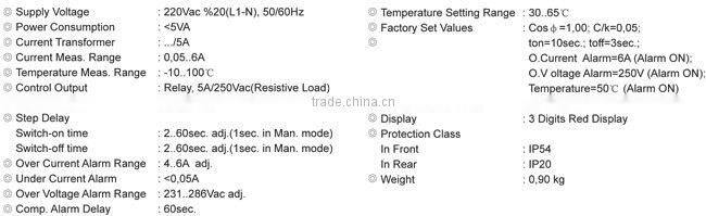 KPC 3F Intelligent Reactive power compensation controller
