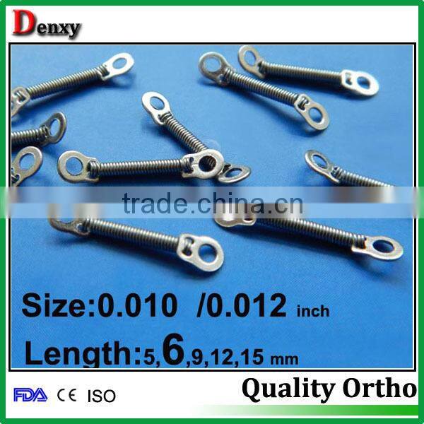 China Dental Orthodontic Product Manufacture orthodontic niti close & open coil springs with eyelet