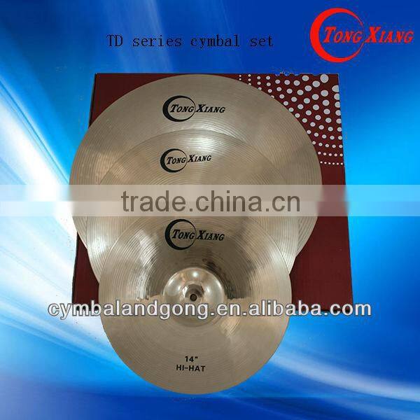 TD manual cymbal set 13hihat17crash19ride promotional drum cymbal