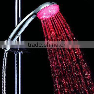 Rainfall Fashionable and Newly Designed ABS 3 colors LED Movable Hand-Held Shower Head