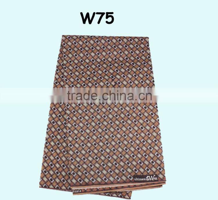 low price wax in 100% cotton fabric for wedding dress W75