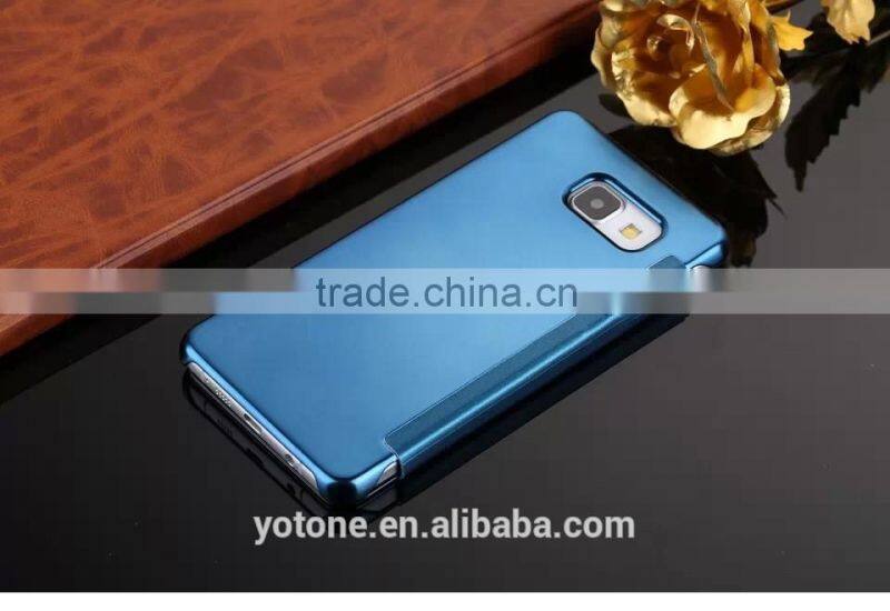 Attractive Design Flip Mirror Phone Cover /Luxury Hybrid Leather Mirror Case For Samsung Galaxy A7 2016