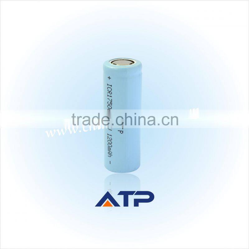 high capacity li-ion rechargeable battery ICR17500 / solar power system battery ICR17500