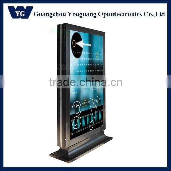 Backlit rotating advertising light box display stand type