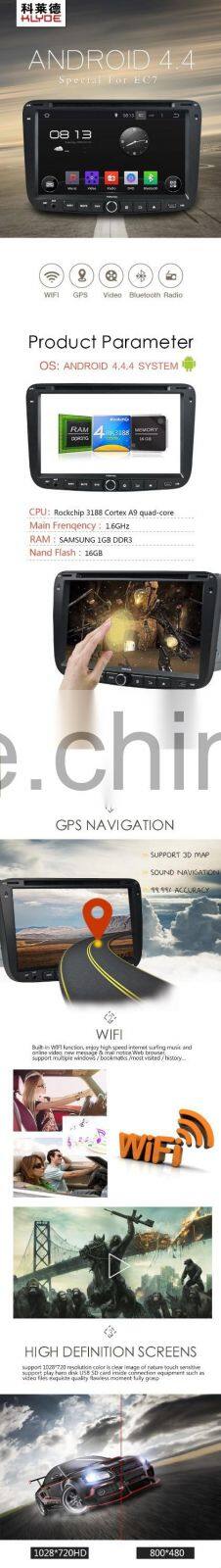 7inch multi-touch screen Android 4.4.4 Car DVD player With GPS navigation for EC7