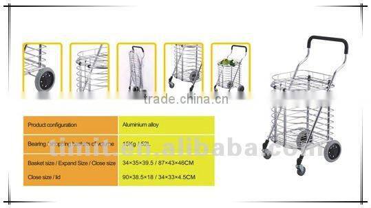 Luxury Design Practical Aluminum Shopping Trolley Cart